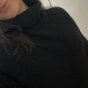Black turtleneck sweater